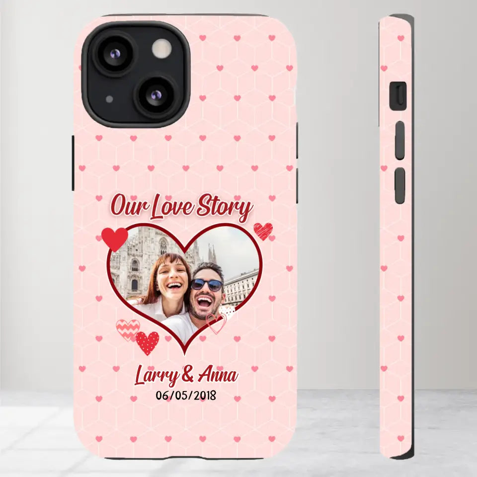 Our Love Story In Lively Life - Personalized Gifts For Couples - iPhone Tough Phone Case