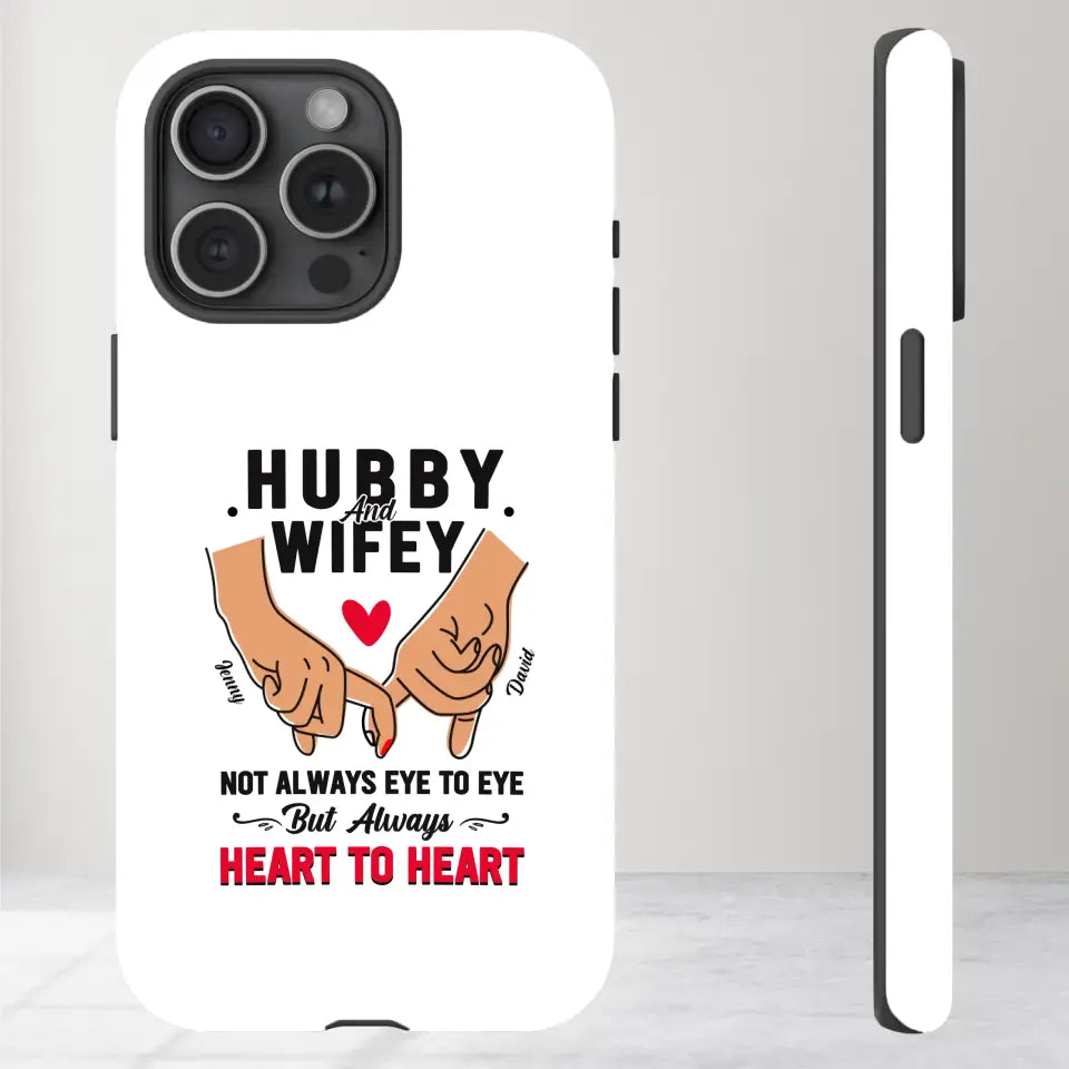 Hubby and Wifey - Personalized Gifts For Couples - iPhone Tough Phone Case