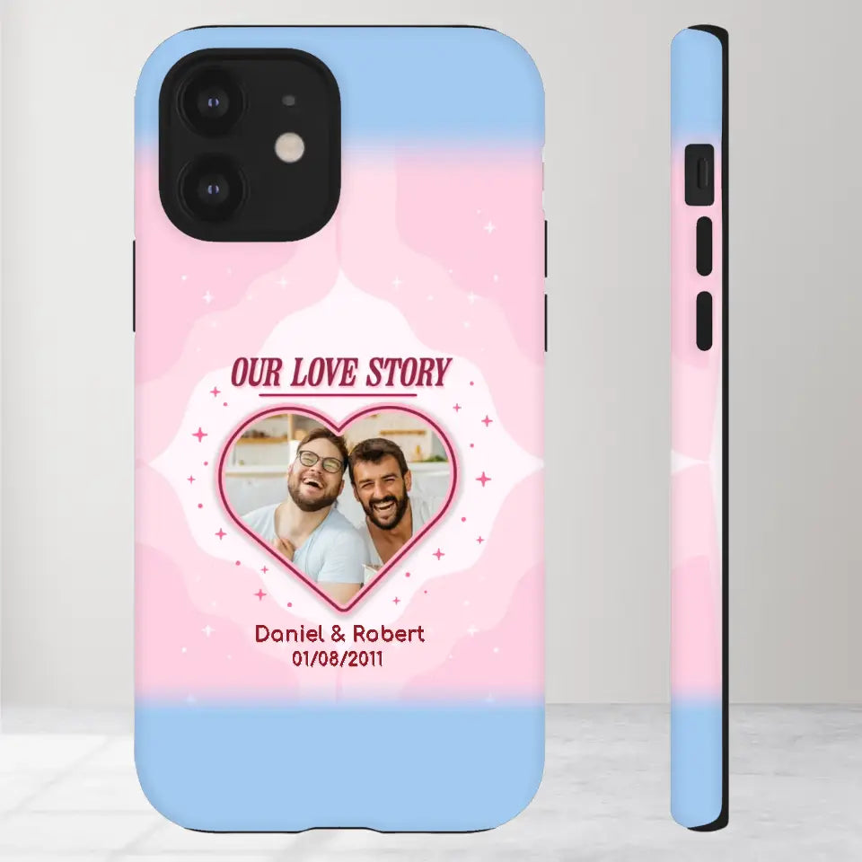 Our Love Story Our Treasure - Personalized Gifts For Couples - iPhone Tough Phone Case