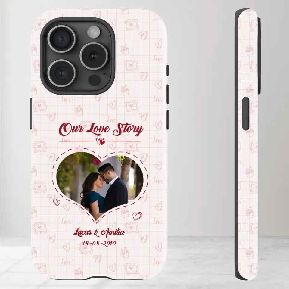 Our Love Story - Personalized Gifts for Couples - iPhone Tough Phone Case