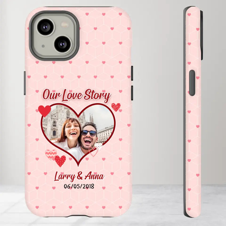 Our Love Story In Lively Life - Personalized Gifts For Couples - iPhone Tough Phone Case