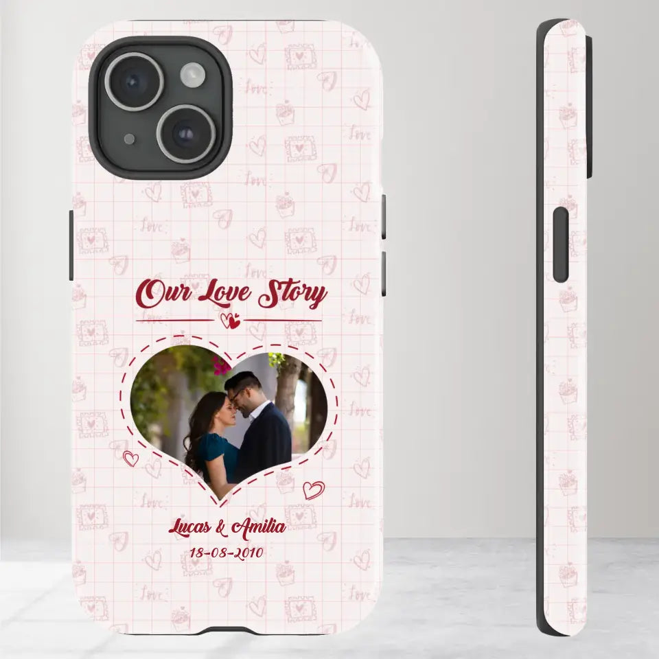 Our Love Story - Personalized Gifts for Couples - iPhone Tough Phone Case