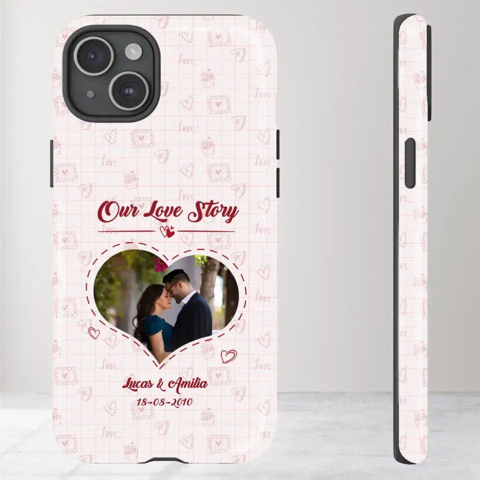 Our Love Story - Personalized Gifts for Couples - iPhone Tough Phone Case