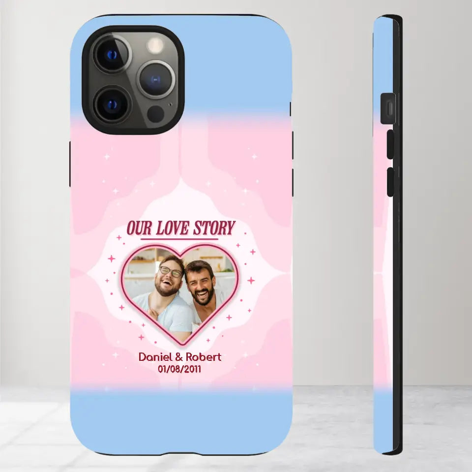 Our Love Story Our Treasure - Personalized Gifts For Couples - iPhone Tough Phone Case