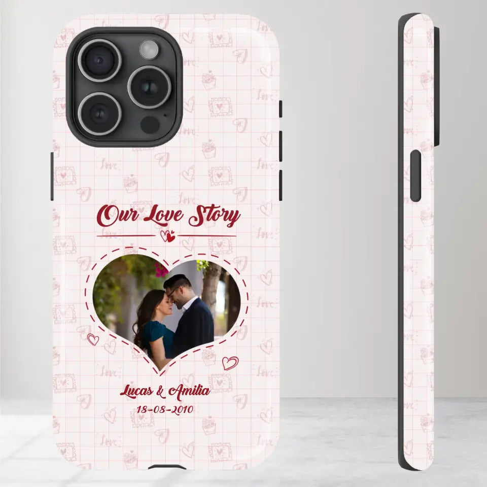 Our Love Story - Personalized Gifts for Couples - iPhone Tough Phone Case