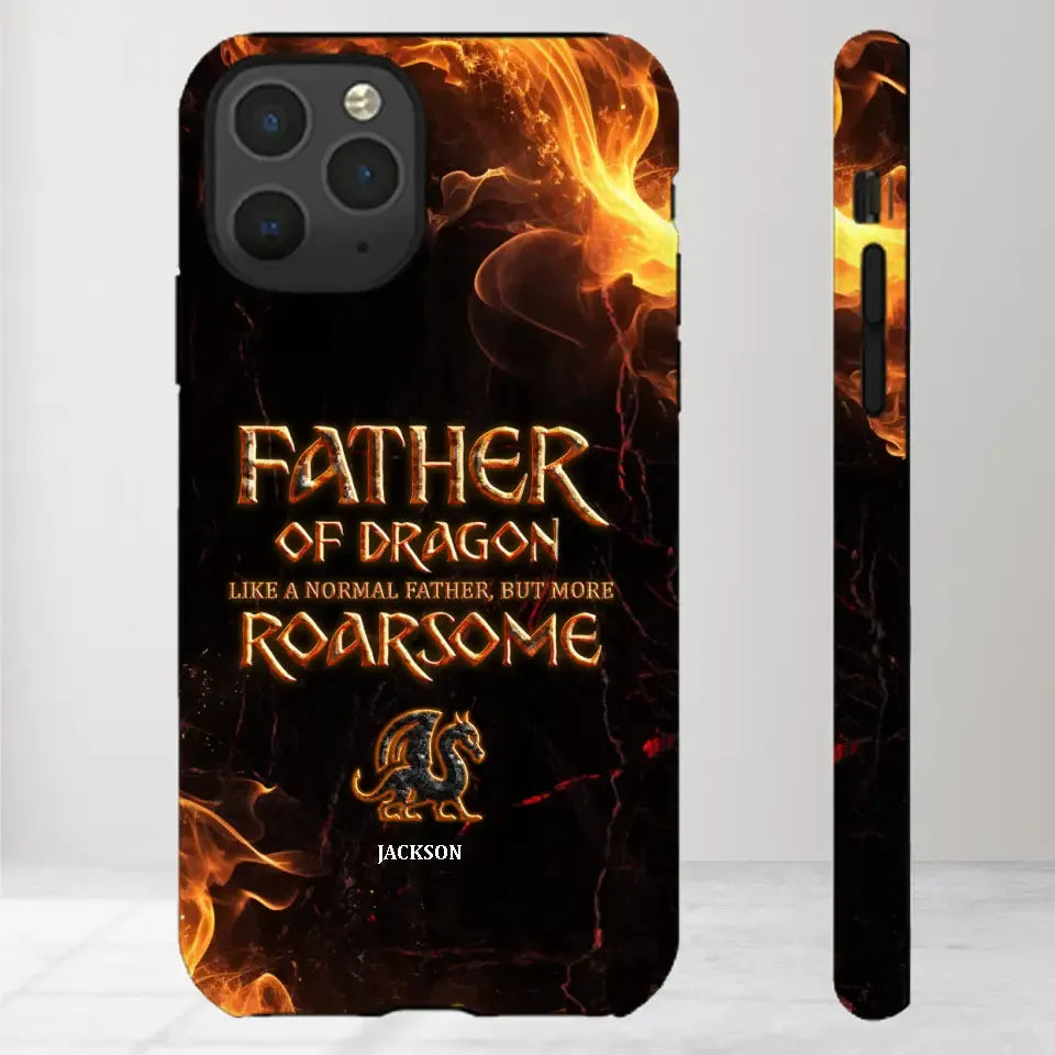 Father Of Dragon - Personalized Gifts For Dad - iPhone Tough Phone Case