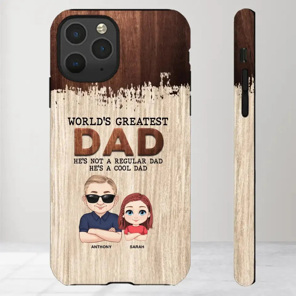 He's Not A Regular Dad - Personalized Gifts For Dad - iPhone Tough Phone Case