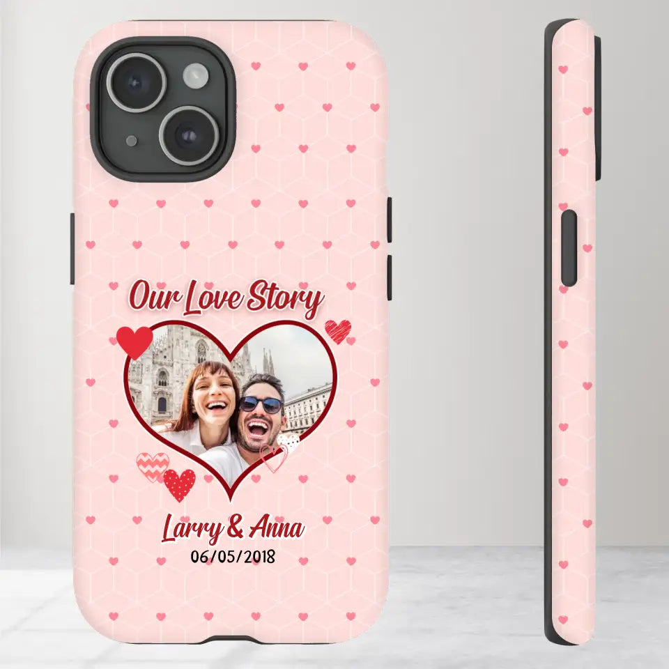 Our Love Story In Lively Life - Personalized Gifts For Couples - iPhone Tough Phone Case