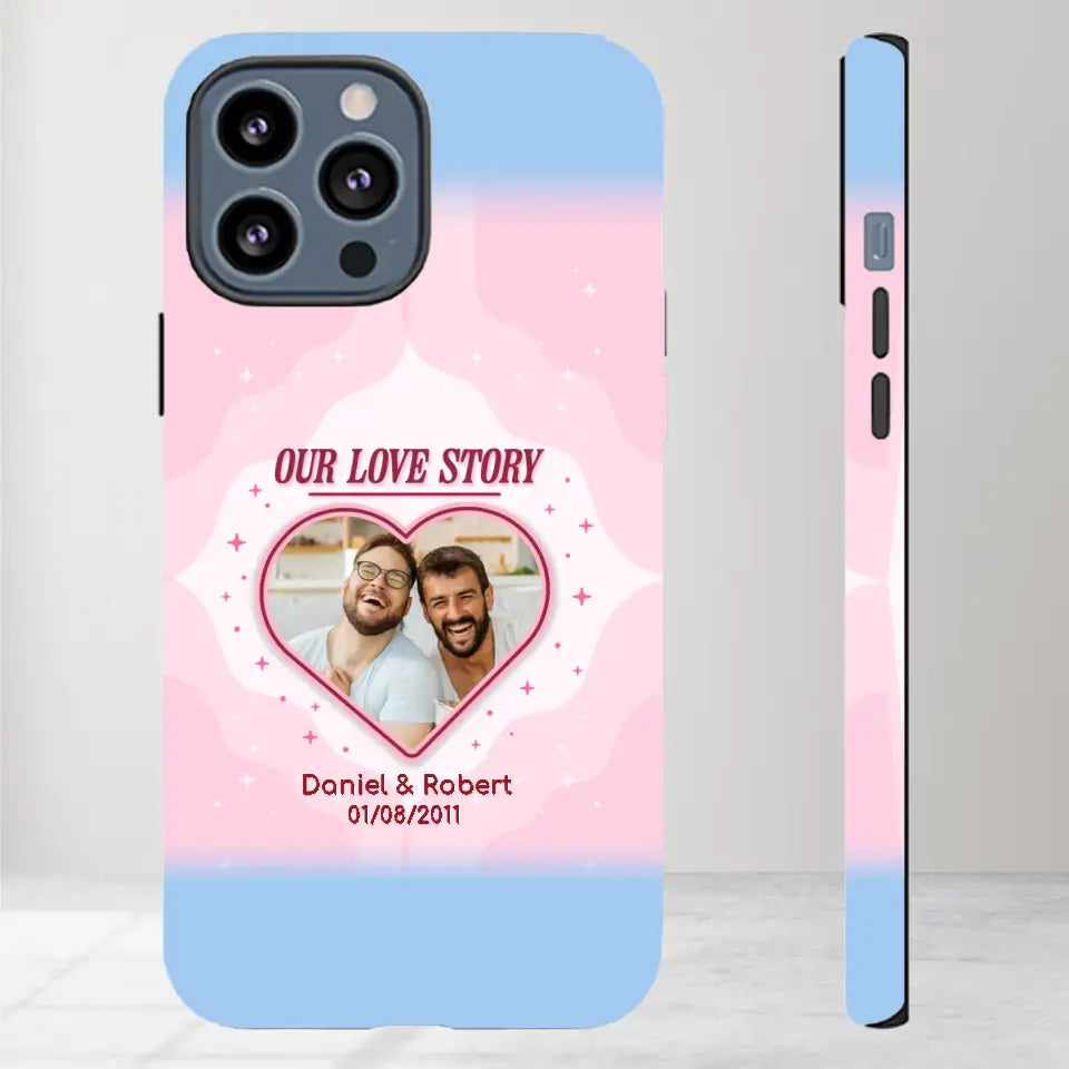 Our Love Story Our Treasure - Personalized Gifts For Couples - iPhone Tough Phone Case