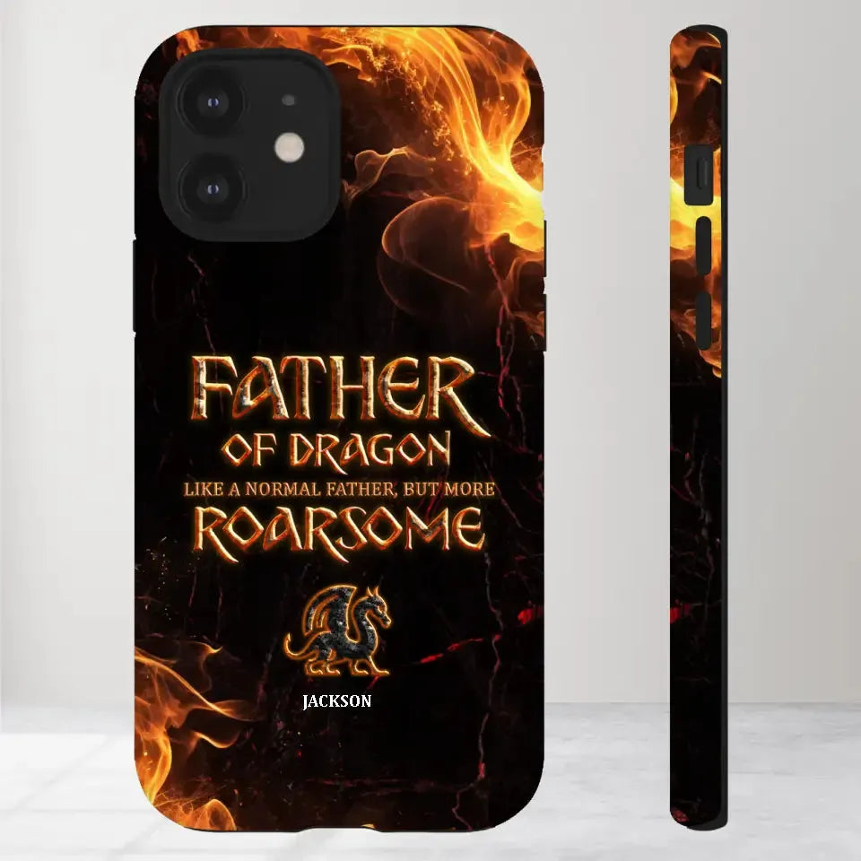 Father Of Dragon - Personalized Gifts For Dad - iPhone Tough Phone Case