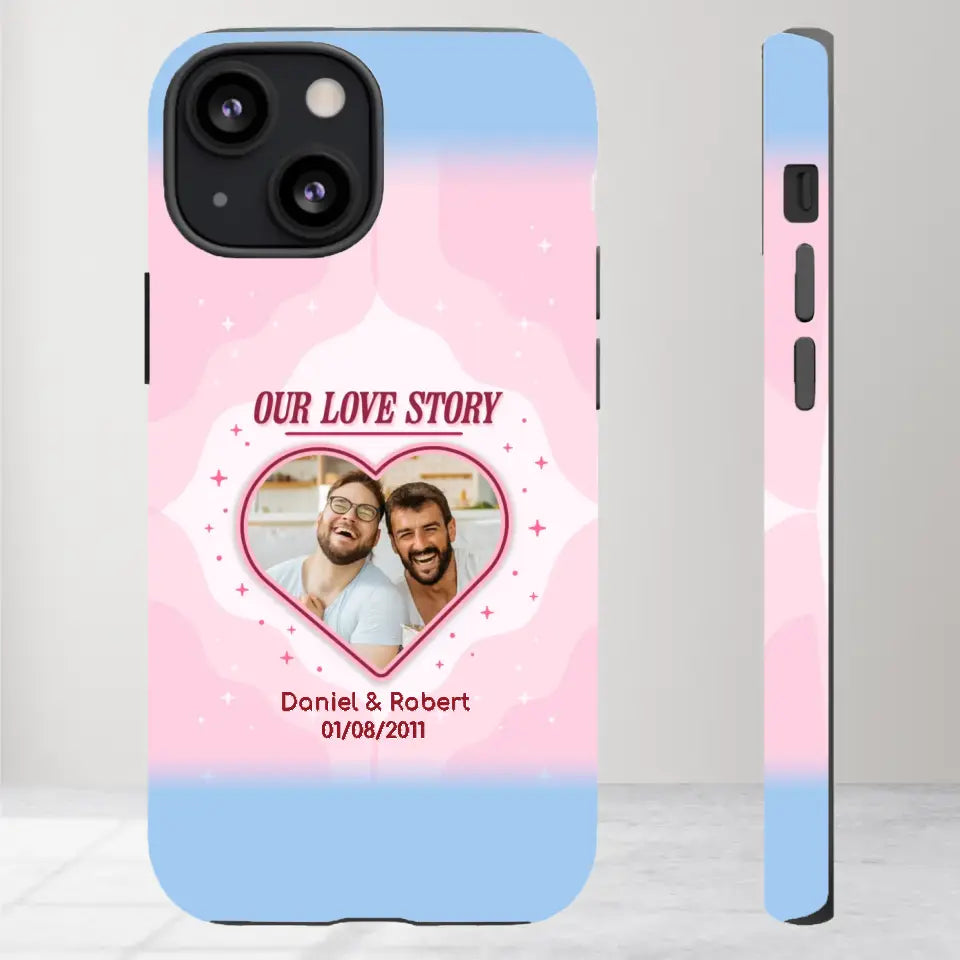 Our Love Story Our Treasure - Personalized Gifts For Couples - iPhone Tough Phone Case