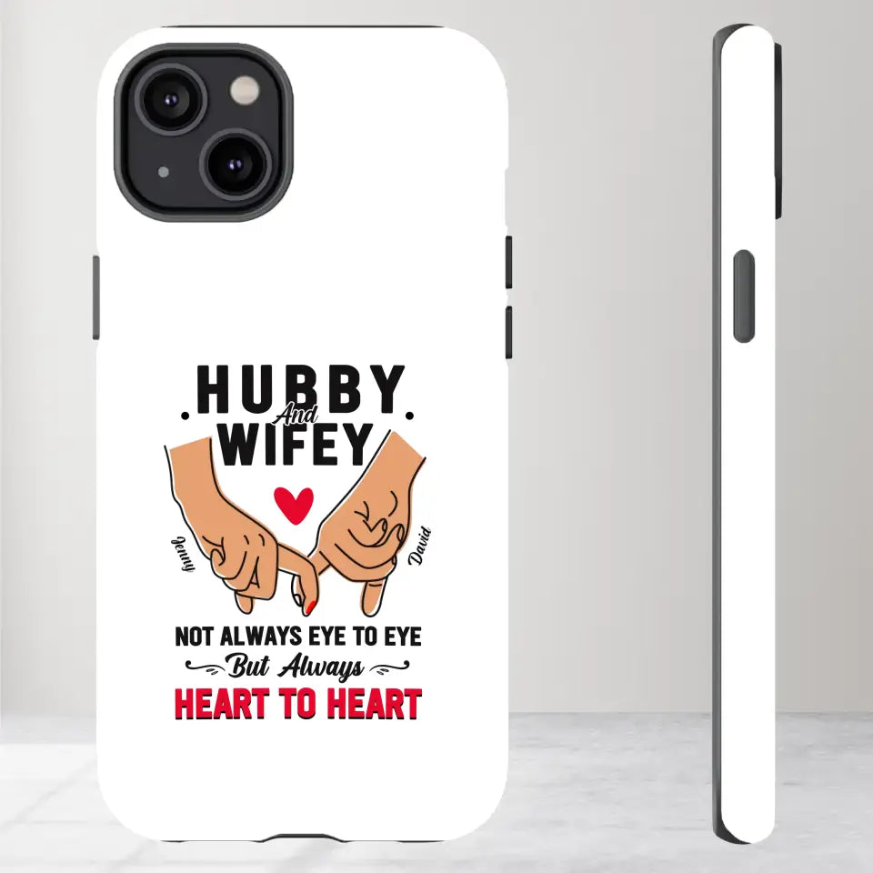 Hubby and Wifey - Personalized Gifts For Couples - iPhone Tough Phone Case