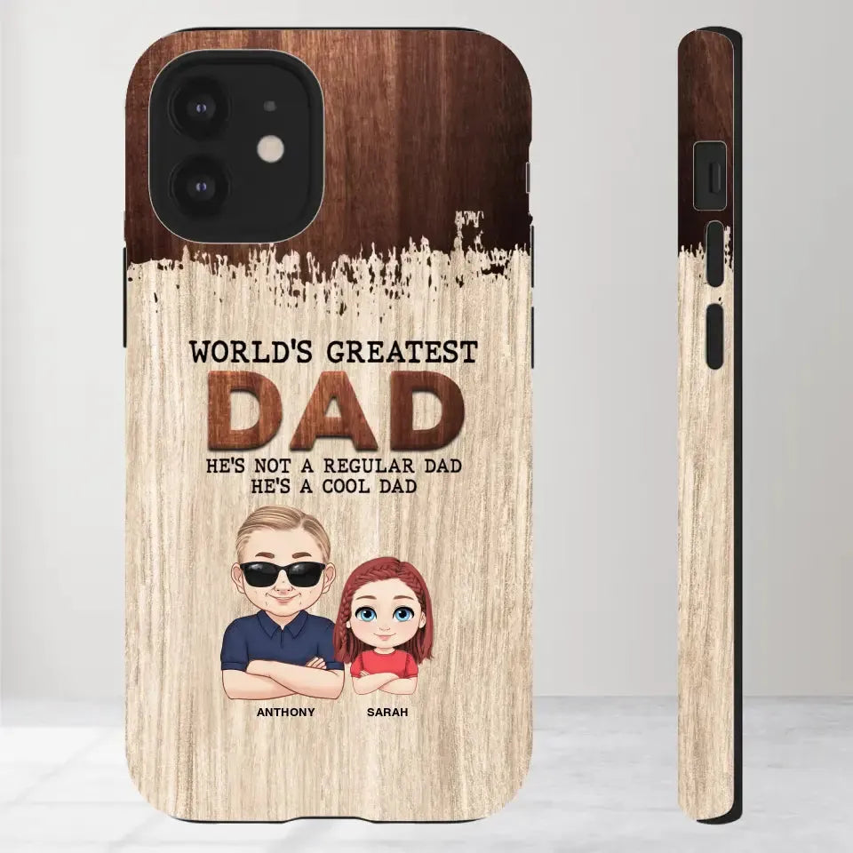 He's Not A Regular Dad - Personalized Gifts For Dad - iPhone Tough Phone Case