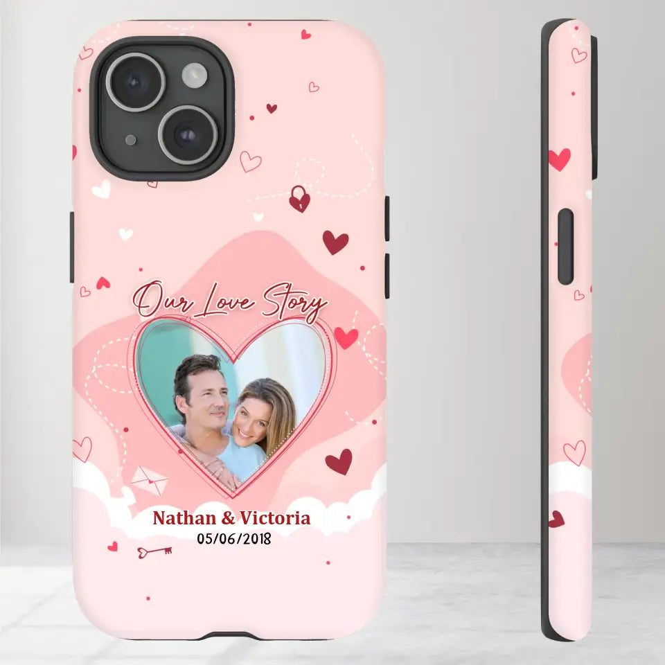 Our Love Story Till The Last Day - Personalized Gifts For Couples - iPhone Tough Phone Case