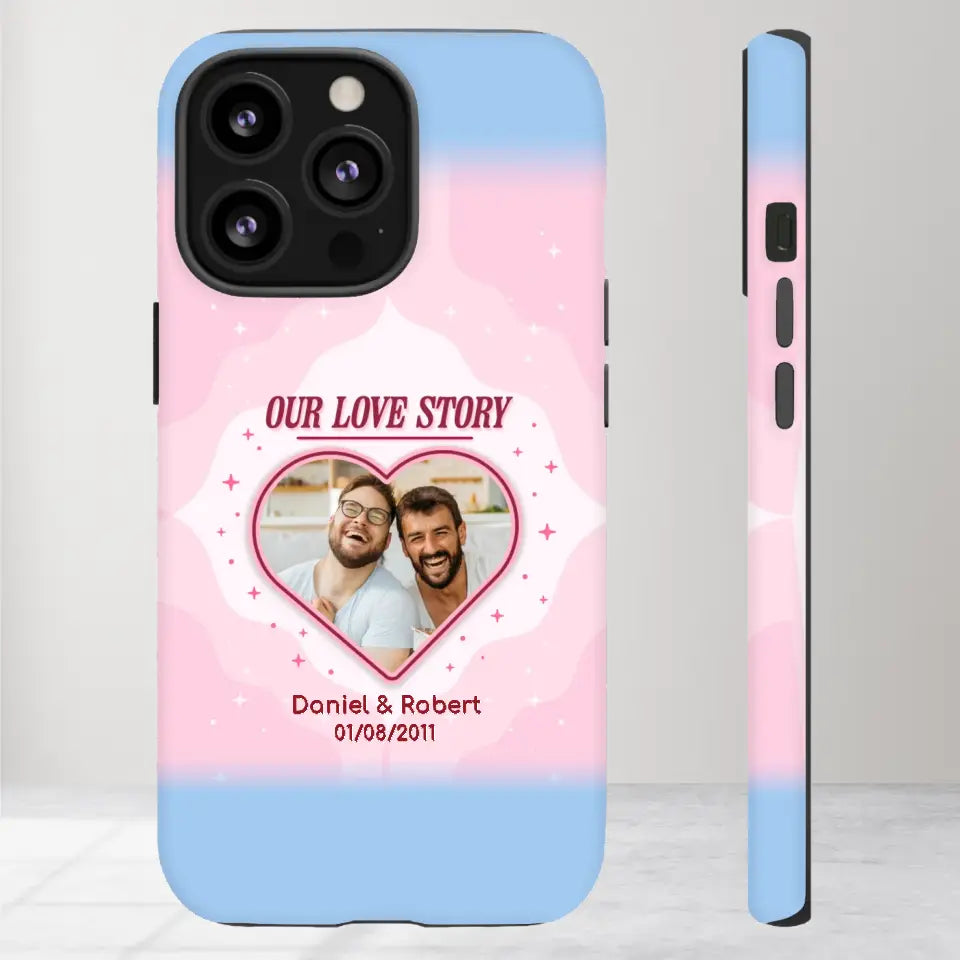 Our Love Story Our Treasure - Personalized Gifts For Couples - iPhone Tough Phone Case