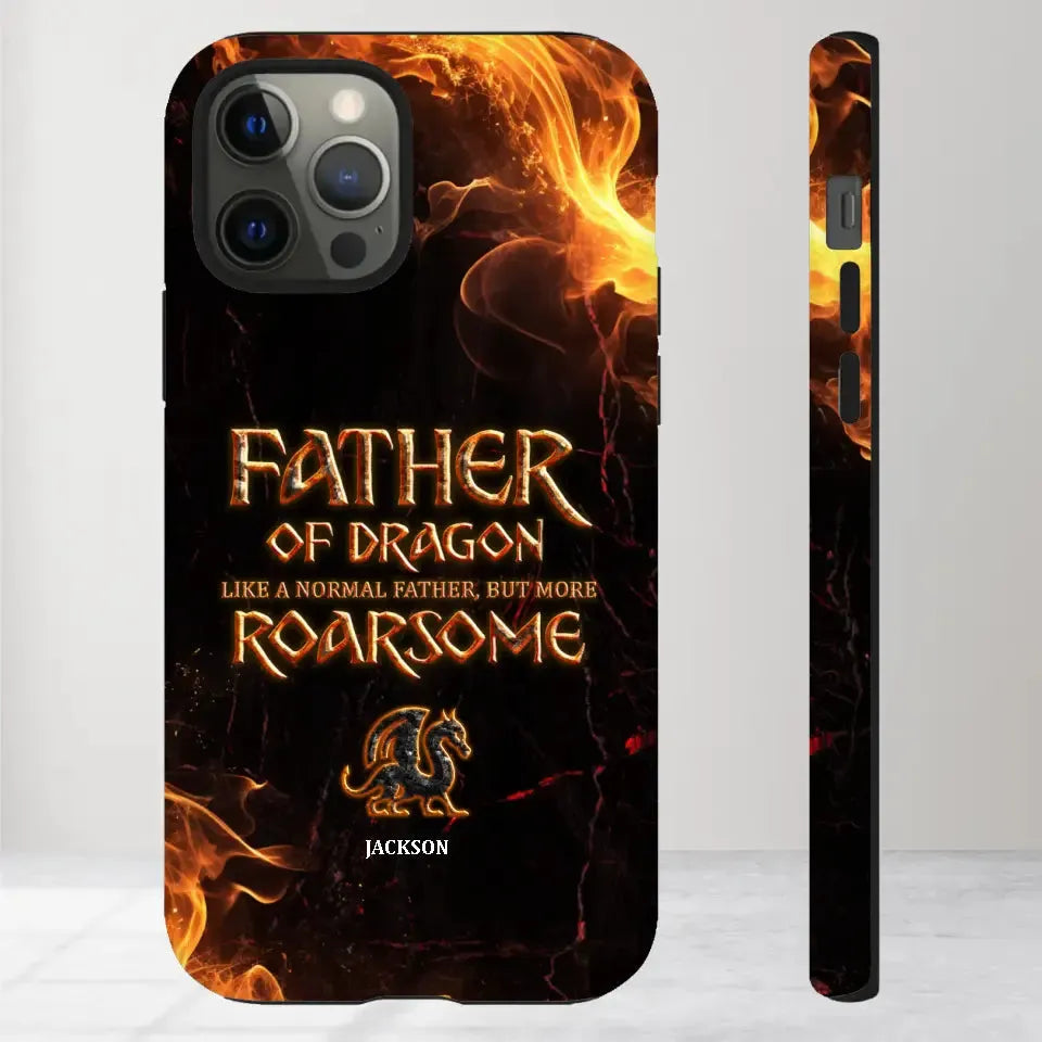 Father Of Dragon - Personalized Gifts For Dad - iPhone Tough Phone Case