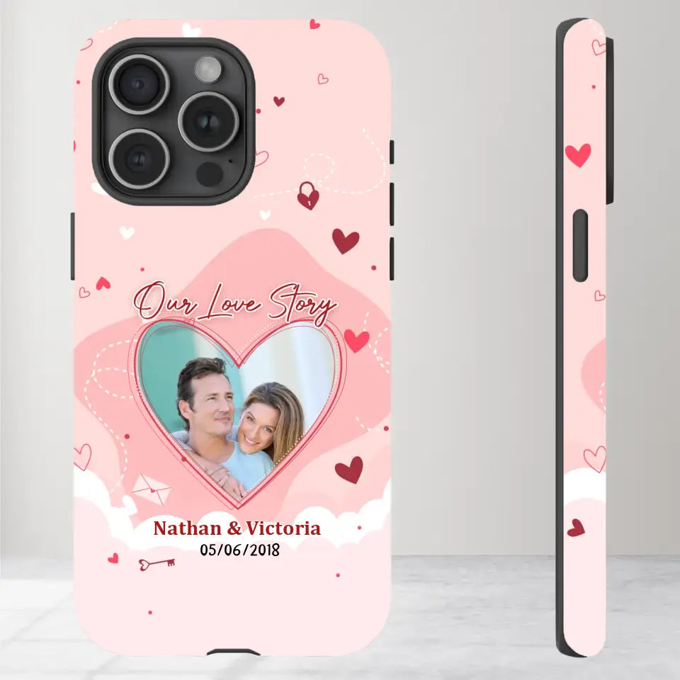 Our Love Story Till The Last Day - Personalized Gifts For Couples - iPhone Tough Phone Case