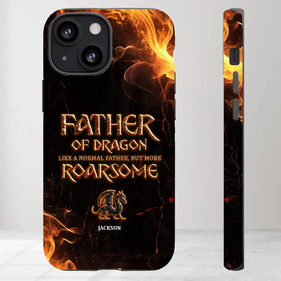 Father Of Dragon - Personalized Gifts For Dad - iPhone Tough Phone Case