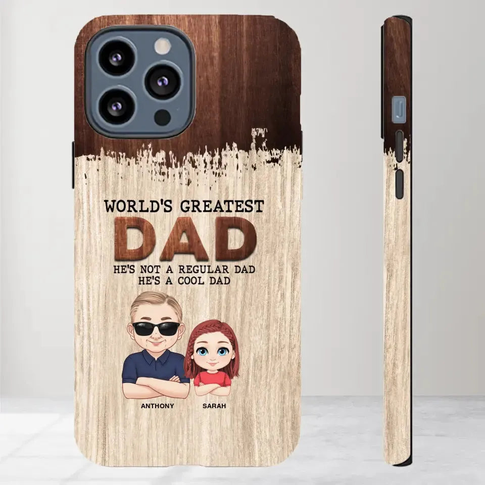 He's Not A Regular Dad - Personalized Gifts For Dad - iPhone Tough Phone Case