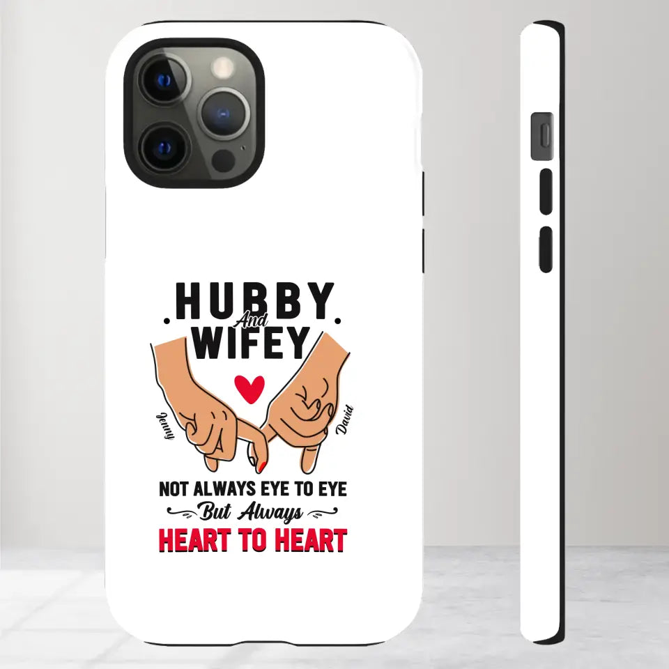 Hubby and Wifey - Personalized Gifts For Couples - iPhone Tough Phone Case