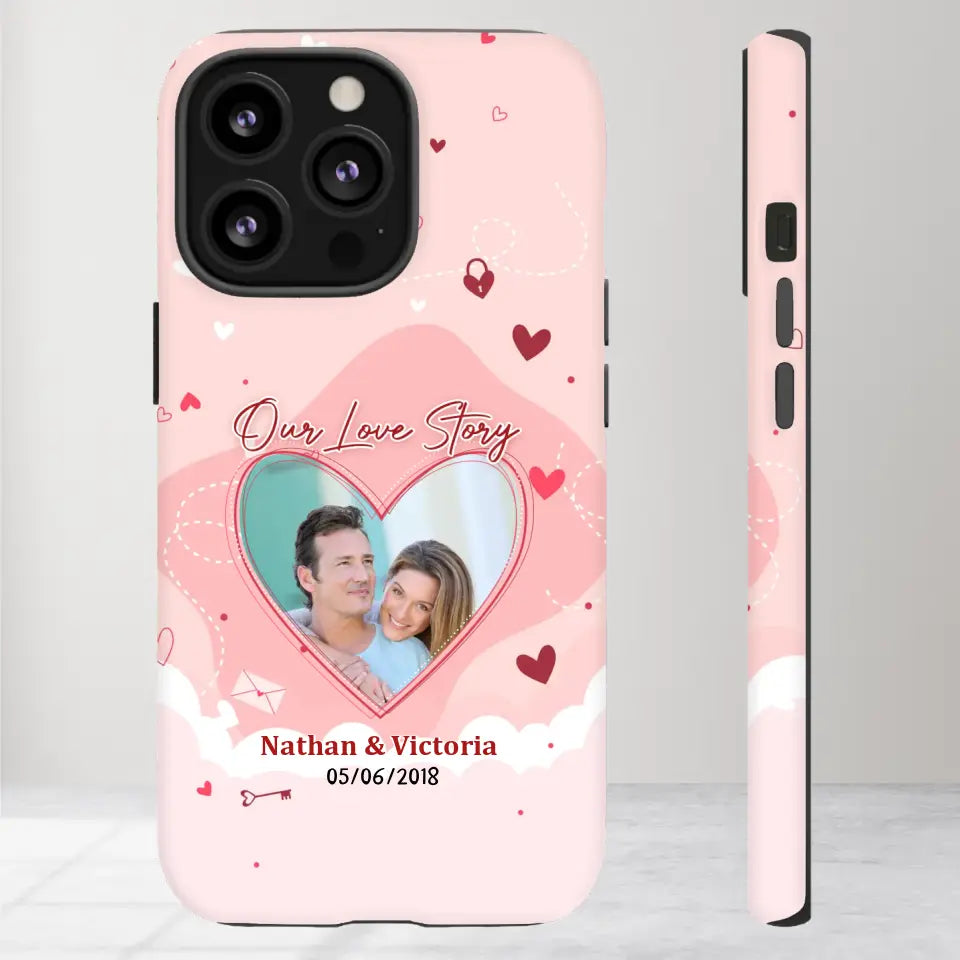 Our Love Story Till The Last Day - Personalized Gifts For Couples - iPhone Tough Phone Case