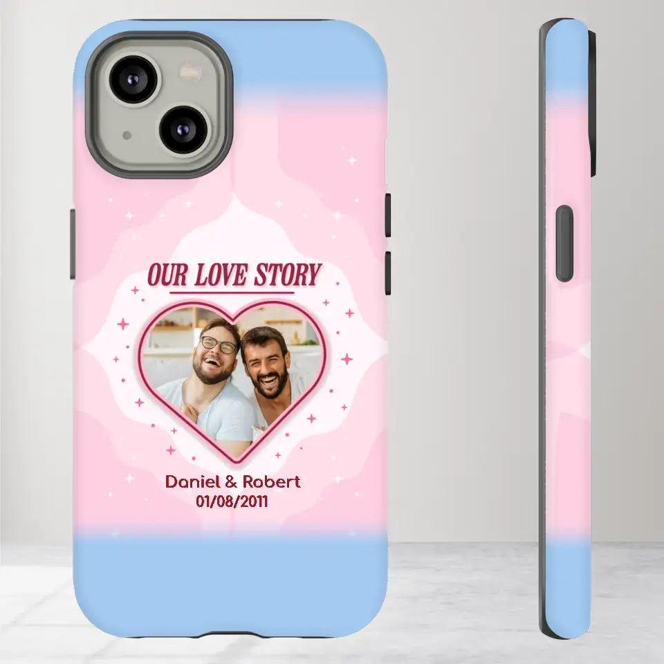 Our Love Story Our Treasure - Personalized Gifts For Couples - iPhone Tough Phone Case