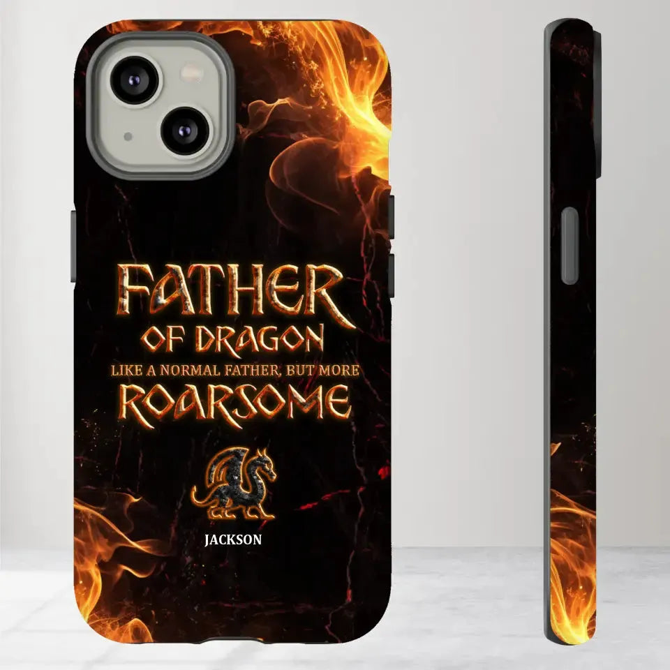 Father Of Dragon - Personalized Gifts For Dad - iPhone Tough Phone Case