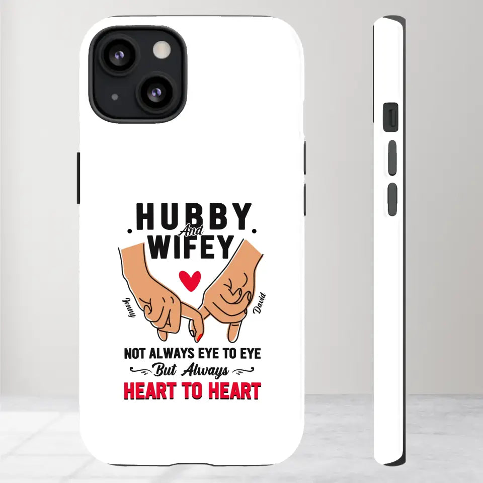 Hubby and Wifey - Personalized Gifts For Couples - iPhone Tough Phone Case