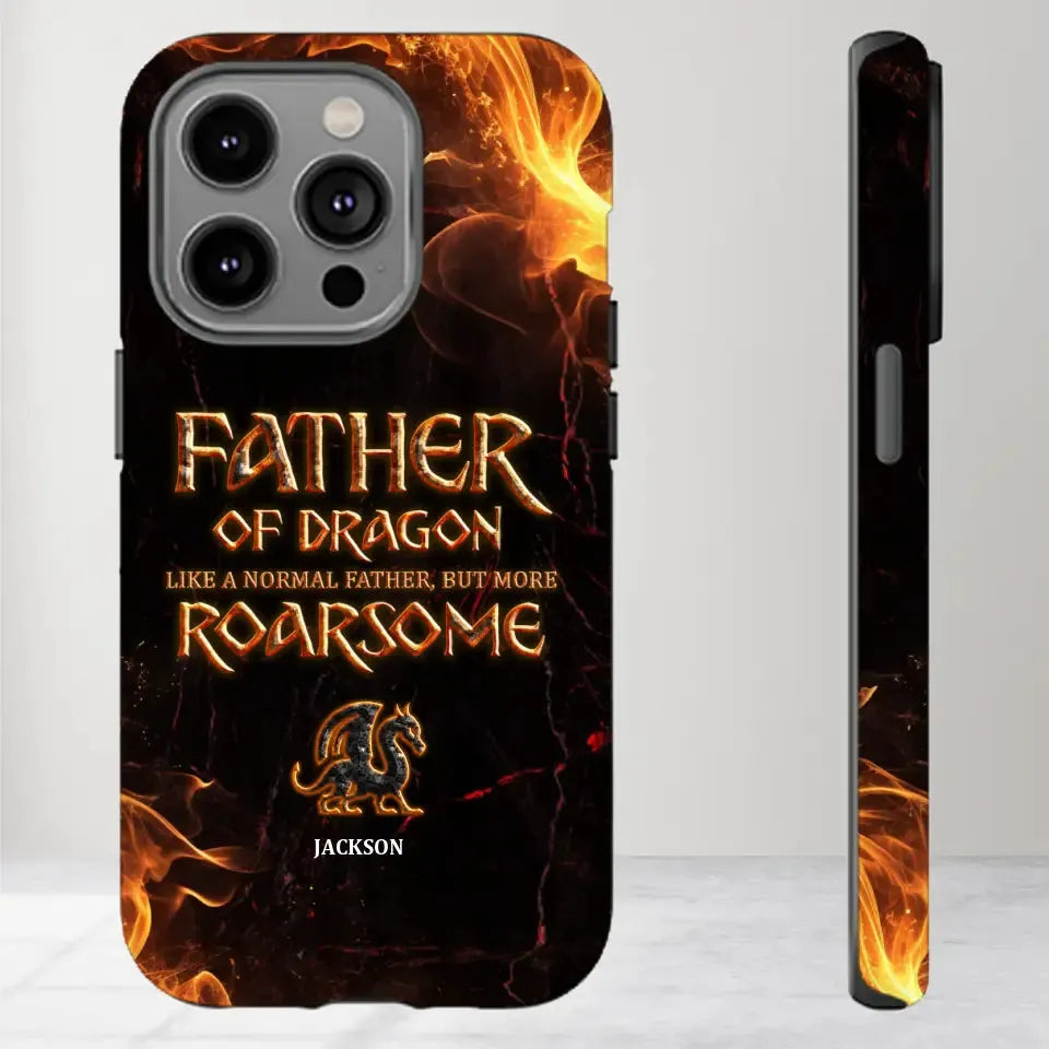 Father Of Dragon - Personalized Gifts For Dad - iPhone Tough Phone Case