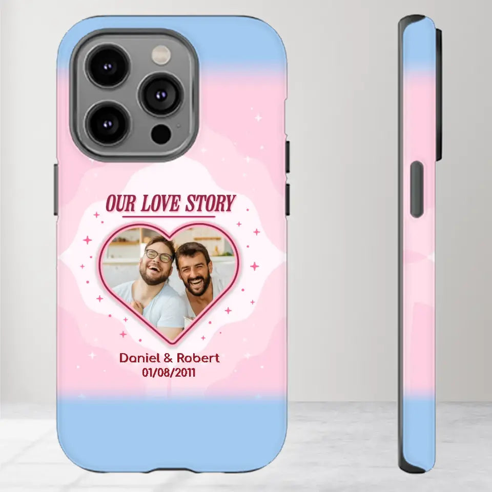 Our Love Story Our Treasure - Personalized Gifts For Couples - iPhone Tough Phone Case