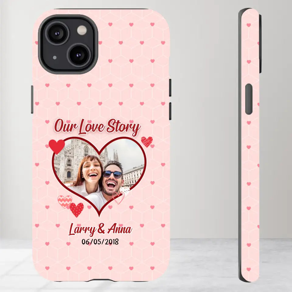 Our Love Story In Lively Life - Personalized Gifts For Couples - iPhone Tough Phone Case