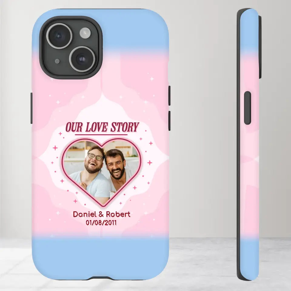 Our Love Story Our Treasure - Personalized Gifts For Couples - iPhone Tough Phone Case