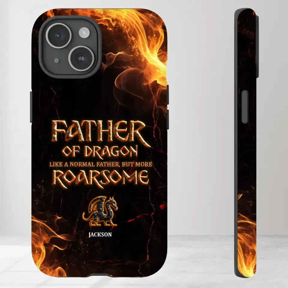 Father Of Dragon - Personalized Gifts For Dad - iPhone Tough Phone Case