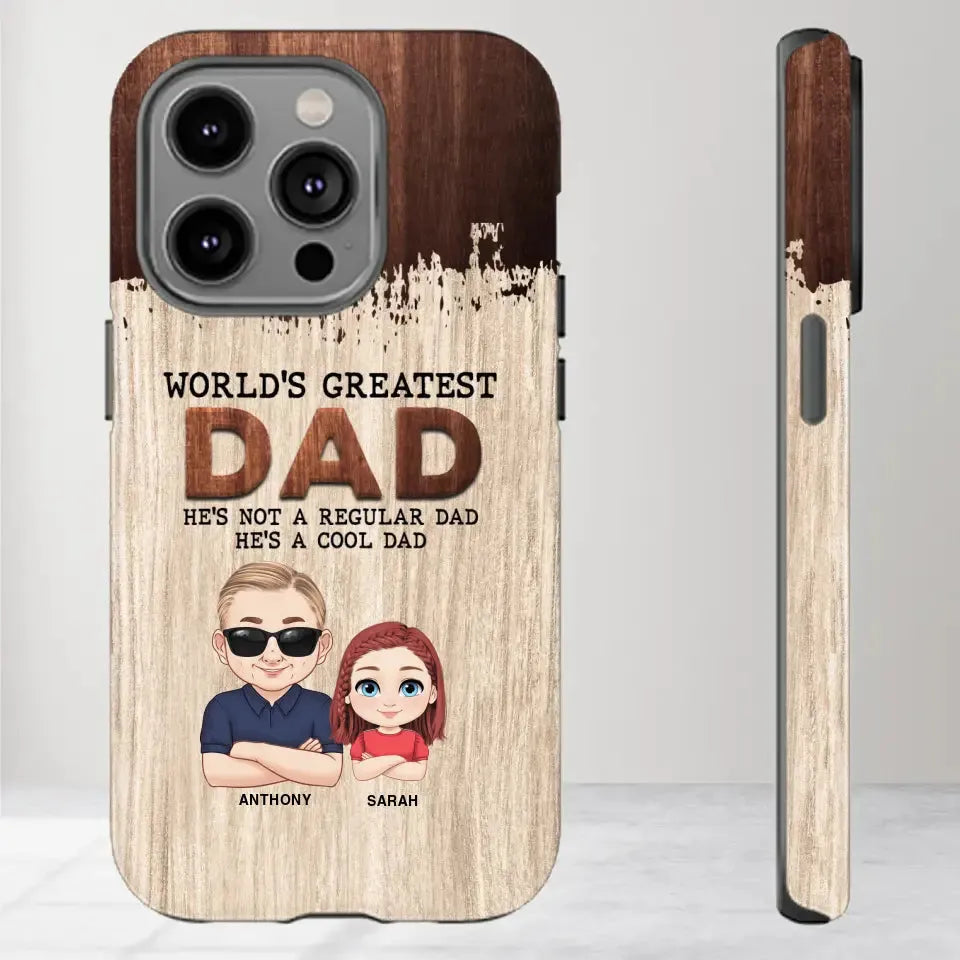 He's Not A Regular Dad - Personalized Gifts For Dad - iPhone Tough Phone Case