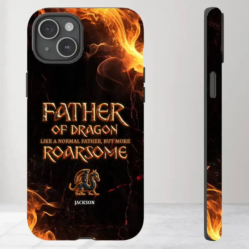 Father Of Dragon - Personalized Gifts For Dad - iPhone Tough Phone Case