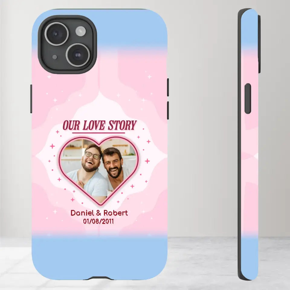 Our Love Story Our Treasure - Personalized Gifts For Couples - iPhone Tough Phone Case