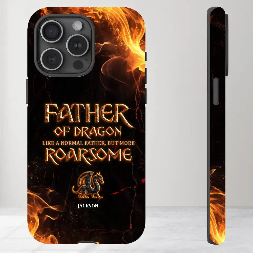 Father Of Dragon - Personalized Gifts For Dad - iPhone Tough Phone Case