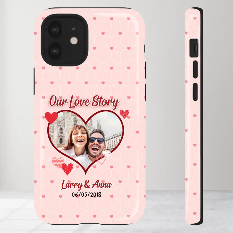 Our Love Story In Lively Life - Personalized Gifts For Couples - iPhone Tough Phone Case