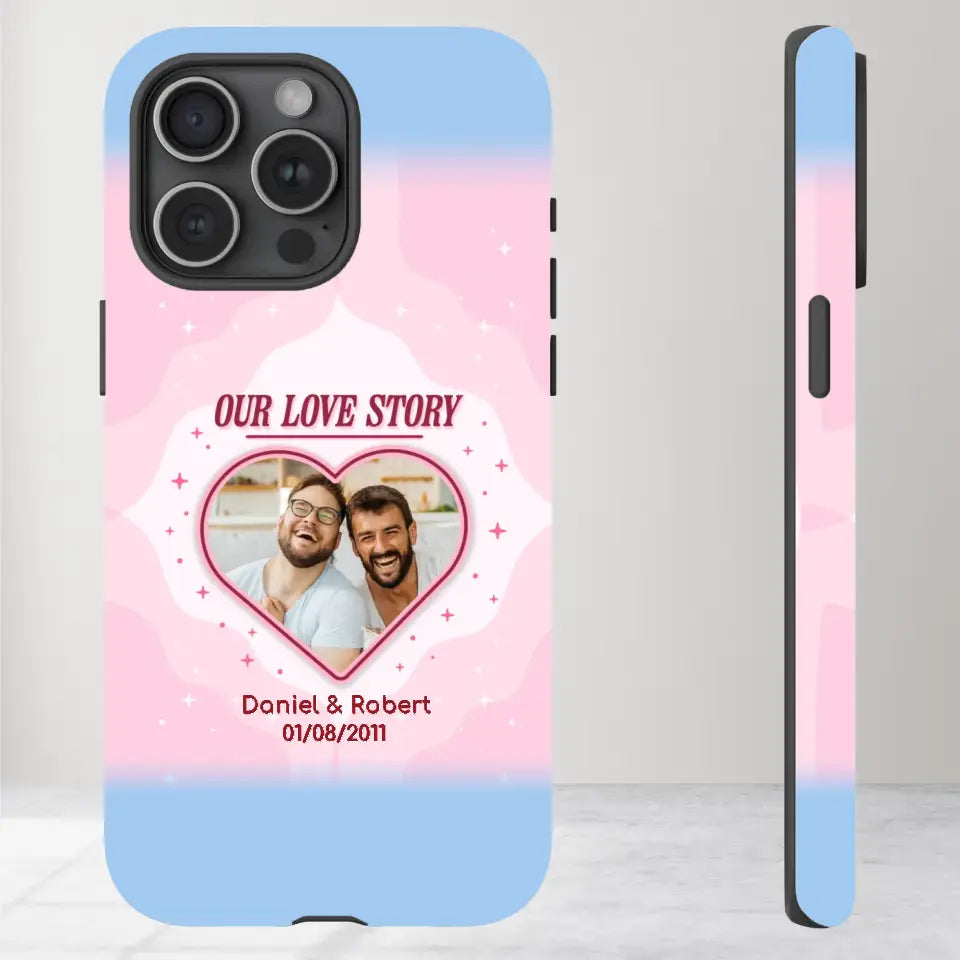 Our Love Story Our Treasure - Personalized Gifts For Couples - iPhone Tough Phone Case