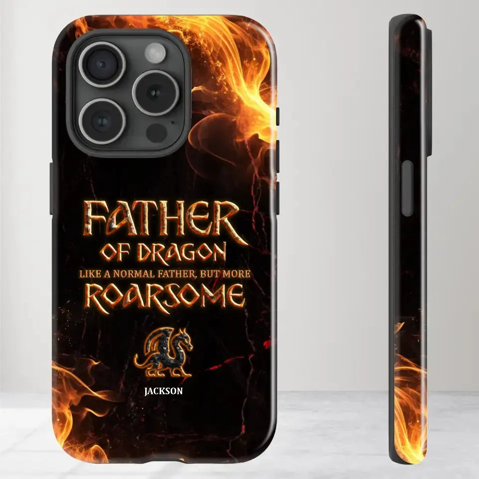 Father Of Dragon - Personalized Gifts For Dad - iPhone Tough Phone Case