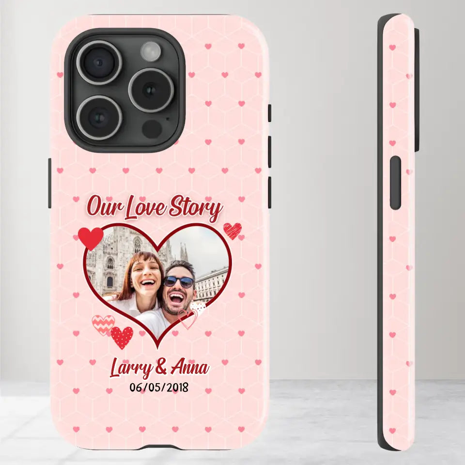 Our Love Story In Lively Life - Personalized Gifts For Couples - iPhone Tough Phone Case