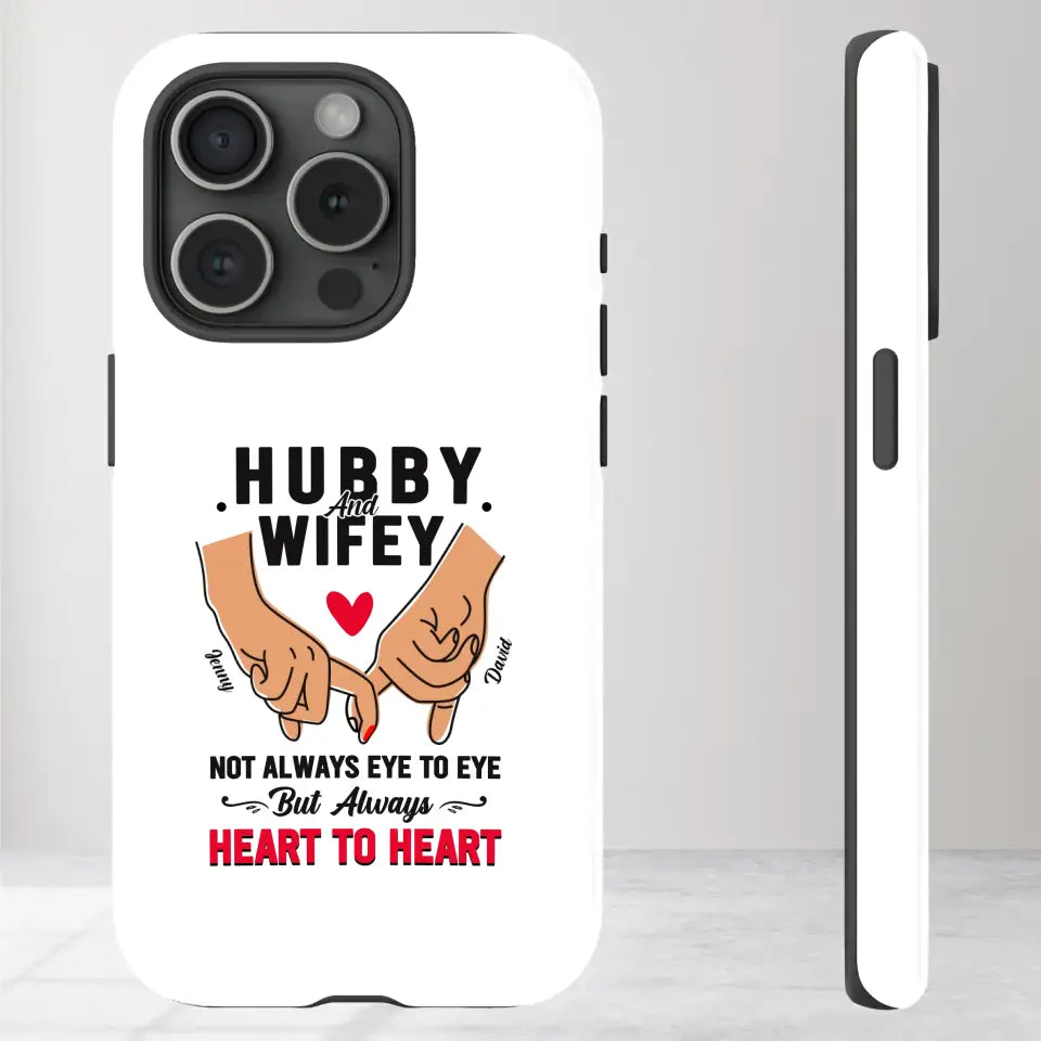 Hubby and Wifey - Personalized Gifts For Couples - iPhone Tough Phone Case