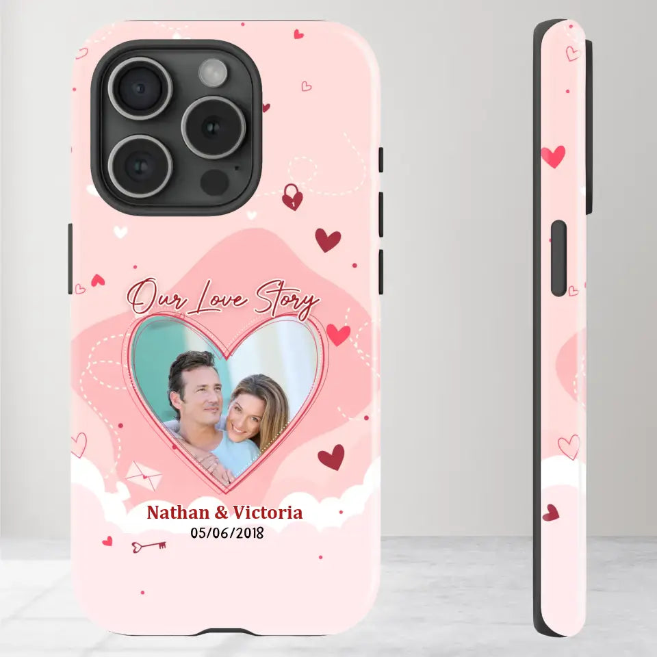 Our Love Story Till The Last Day - Personalized Gifts For Couples - iPhone Tough Phone Case