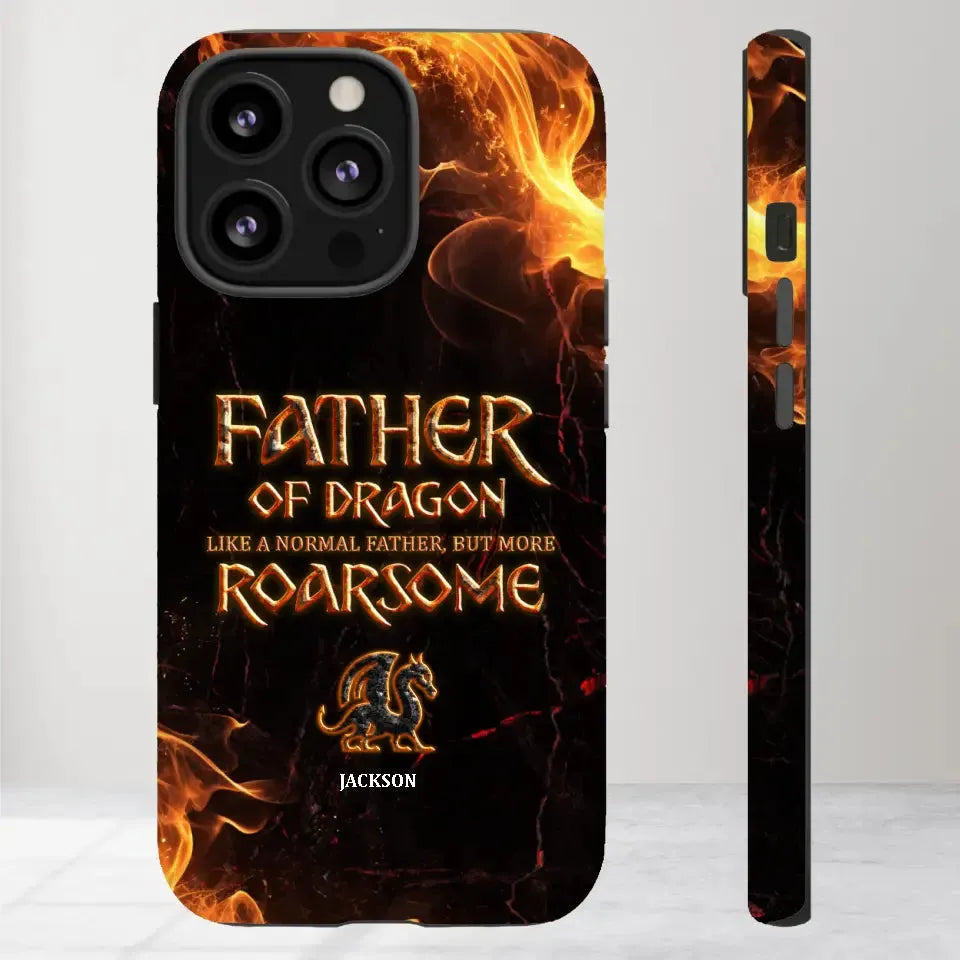 Father Of Dragon - Personalized Gifts For Dad - iPhone Tough Phone Case