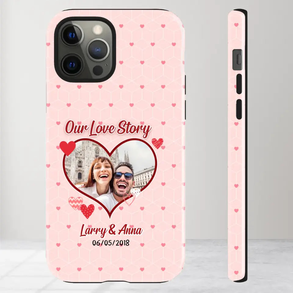 Our Love Story In Lively Life - Personalized Gifts For Couples - iPhone Tough Phone Case