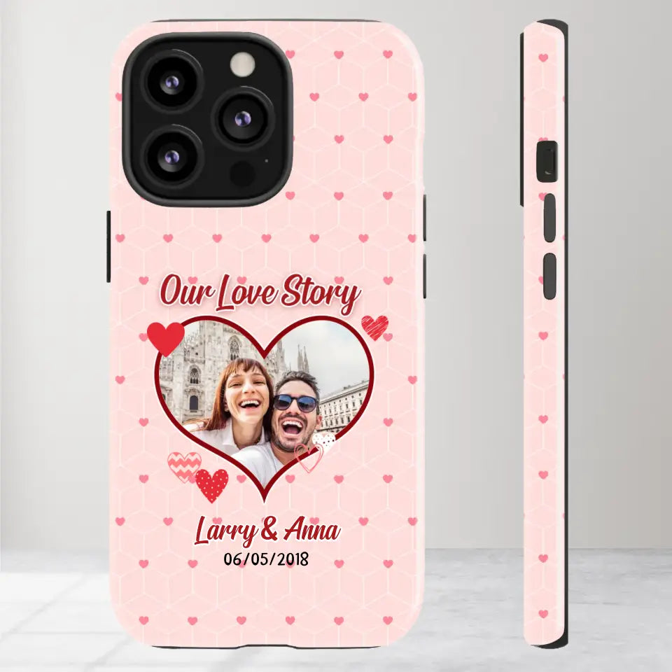 Our Love Story In Lively Life - Personalized Gifts For Couples - iPhone Tough Phone Case