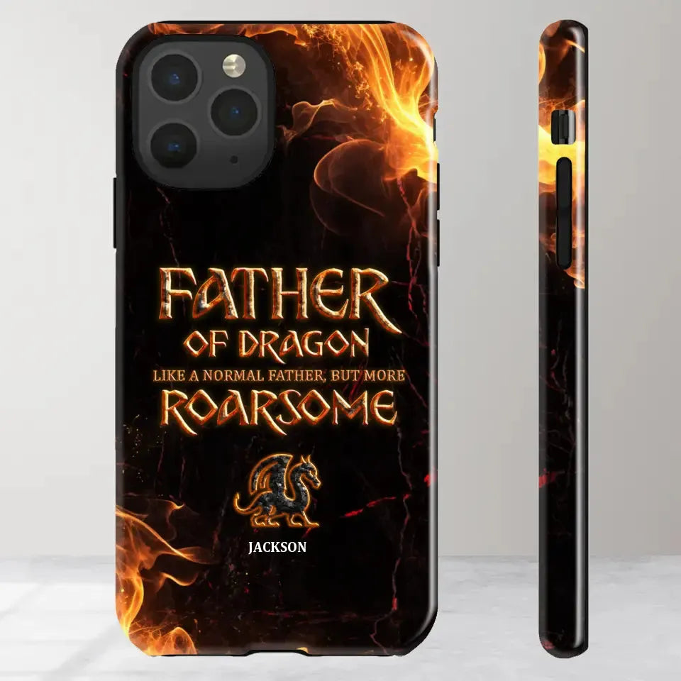 Father Of Dragon - Personalized Gifts For Dad - iPhone Tough Phone Case