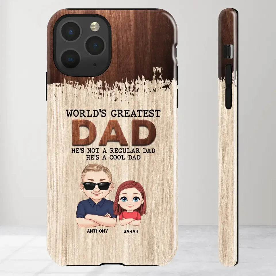 He's Not A Regular Dad - Personalized Gifts For Dad - iPhone Tough Phone Case