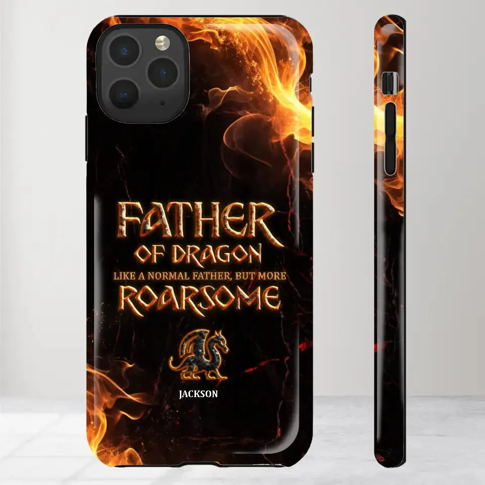 Father Of Dragon - Personalized Gifts For Dad - iPhone Tough Phone Case