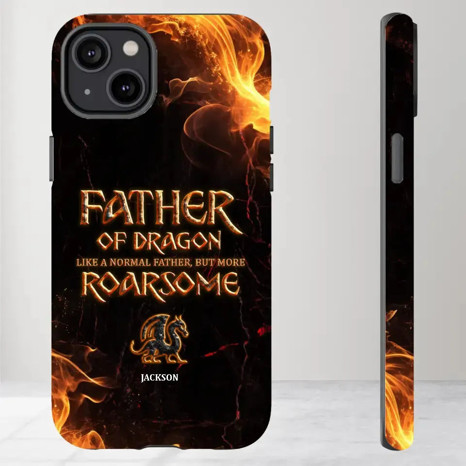 Father Of Dragon - Personalized Gifts For Dad - iPhone Tough Phone Case